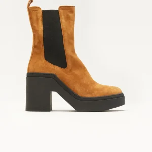 Bottines à talons Sophie - Suède ambre