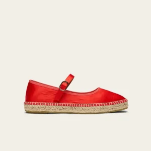 Espadrilles Bebi - Satin rouge