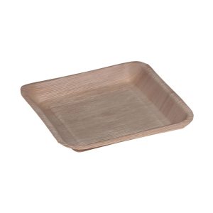 Assiette Carrée en Palmier – 240 x 240 mm