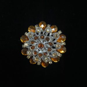 Bague Margu dorée strass ocre